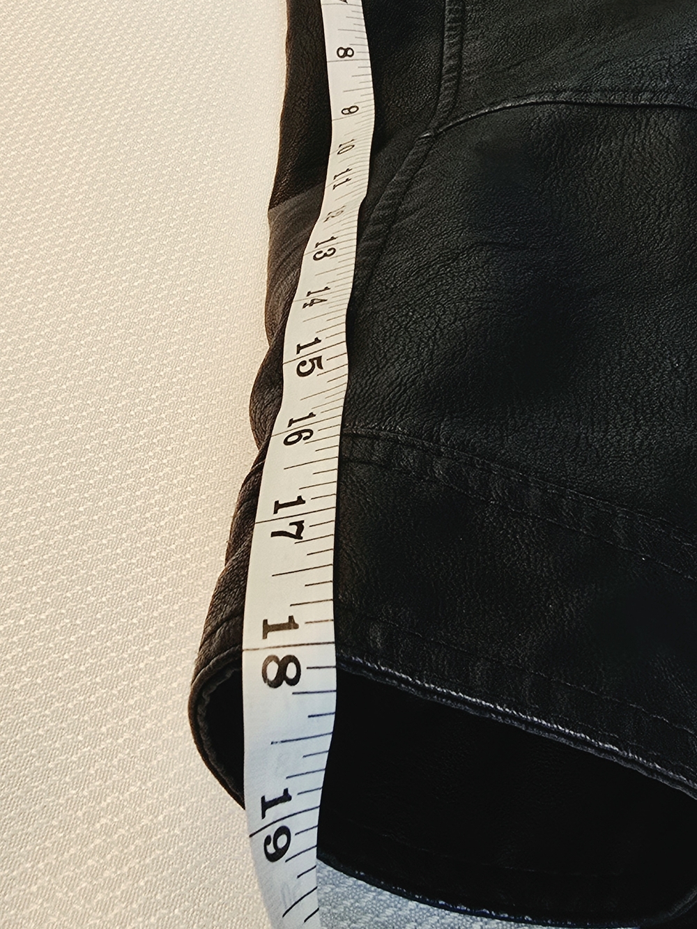 Baccini Black Faux Leather Asymmetrical Zip Moto Jacket - Picture 6 of 6